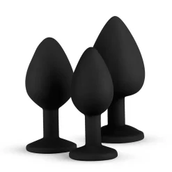 EasyToys Anal Collection Siliconen Buttplugset Met Diamantjes