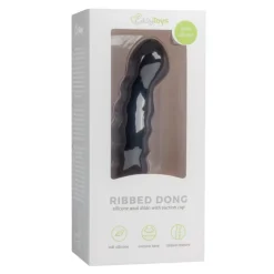 EasyToys Ribbed Dong Siliconen Anal Dildo with Suction Cup