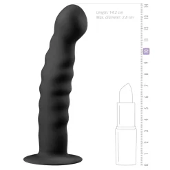 EasyToys Ribbed Dong Siliconen Anal Dildo with Suction Cup