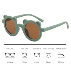 Eco Toys Beertje Wit 2-6 jr Kinderzonnebril