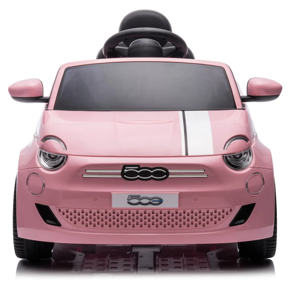 Eco Toys Roze Elektrische Fiat 500 Kinderauto