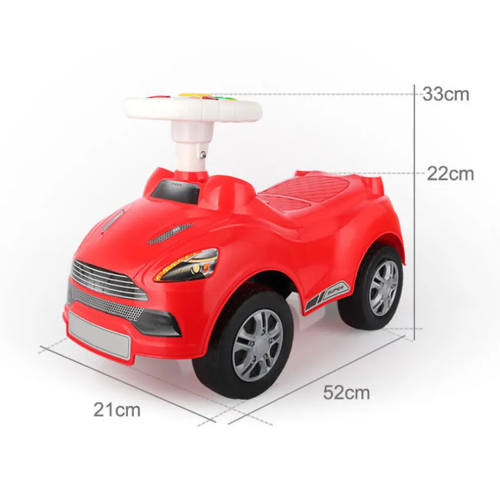 Eco Toys Sports Geel Loopauto met Muziek HC516257