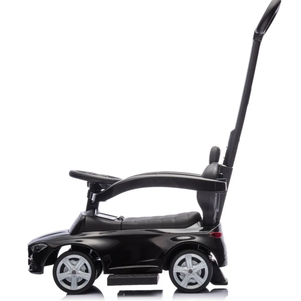 Eco Toys Zwart Mercedes Benz Loopauto met Duwstang