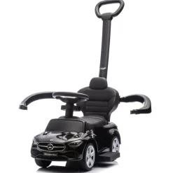 Eco Toys Zwart Mercedes Benz Loopauto met Duwstang