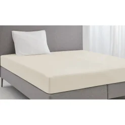 Elegance Hoeslaken Katoen Perkal 35cm Hoekhoogte - ivoor 180x200cm