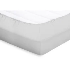 Elegance Splittopper Hoeslaken Perkal Katoen - licht grijs 160x200cm