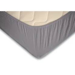 Elegance Topper Hoeslaken Jersey Katoen Stretch - licht grijs 180x210/220cm