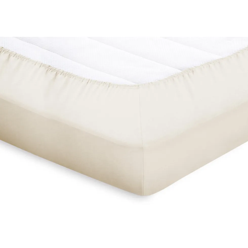 Elegance Topper Hoeslaken Katoen Perkal - ivoor 140x200cm