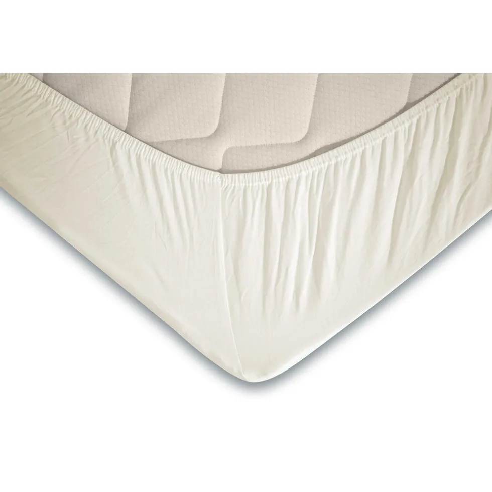 Elegance Topper Hoeslaken Jersey Katoen Stretch - ivoor 120/130/140x200cm