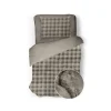 Eleganzzz Dekbedovertrek Shiny Bubble Pom Pom Flanel Fleece - beige 140x200/220cm
