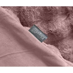Eleganzzz Dekbedovertrek Shiny Bubble Pom Pom Flanel Fleece - old rose 200x200/220cm