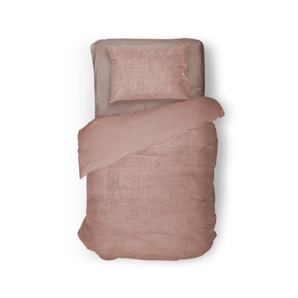 Eleganzzz Dekbedovertrek Teddy Pluche - light pink 140x200/220cm
