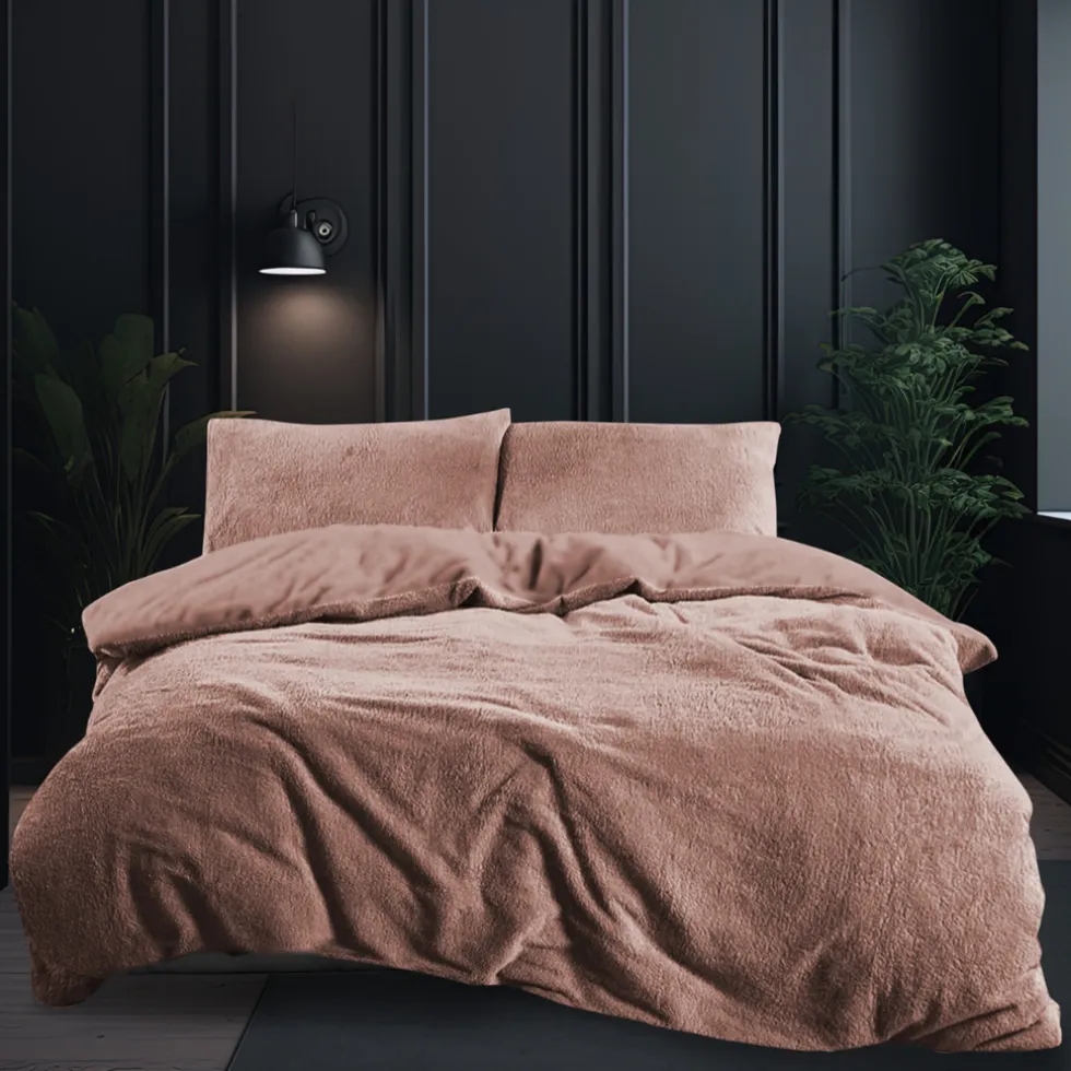 Eleganzzz Dekbedovertrek Teddy Pluche - light pink 140x200/220cm