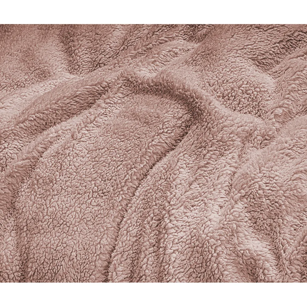 Eleganzzz Dekbedovertrek Teddy Pluche - light pink 140x200/220cm