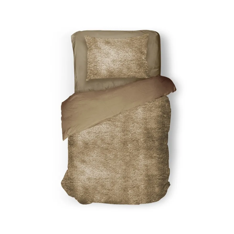 Eleganzzz Dekbedovertrek Flanel Fleece - gold 140x200/220cm