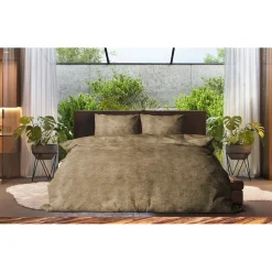 Eleganzzz Dekbedovertrek Flanel Fleece - gold 140x200/220cm