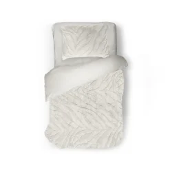 Eleganzzz Dekbedovertrek Jacquard Rabbit Fur - off white 140x200/220cm