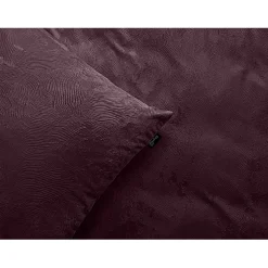 Eleganzzz Dekbedovertrek 3D Embossed Velvet Wave - bordeaux 140x200/220cm
