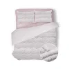 Eleganzzz Dekbedovertrek Jacquard Teddy Pluche - baby pink 200x200/220cm