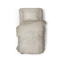Eleganzzz Dekbedovertrek Flanel Fleece - beige 140x200/220cm