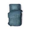 Eleganzzz Dekbedovertrek Flanel Fleece - steel blue 140x200/220cm