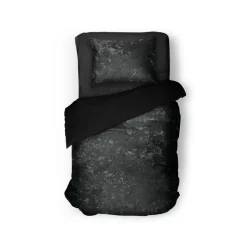 Eleganzzz Dekbedovertrek Crushed Velvet - black 140x200/220cm