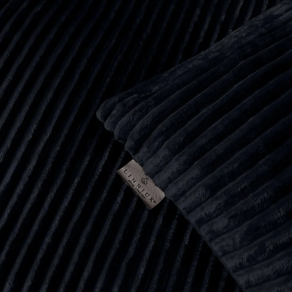Eleganzzz Dekbedovertrek Teddy Rib Fleece - black 140x200/220cm