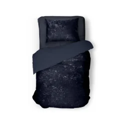 Eleganzzz Dekbedovertrek Crushed Velvet - royale blue 140x200/220cm