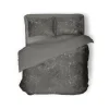 Eleganzzz Dekbedovertrek Crushed Velvet - dark grey 200x200/220cm
