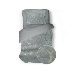 Eleganzzz Dekbedovertrek Marbel Foil Velvet - grey 140x200/220cm