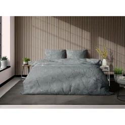 Eleganzzz Dekbedovertrek Marbel Foil Velvet - grey 140x200/220cm