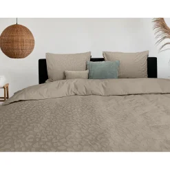 Eleganzzz Dekbedovertrek Micro Mink Leopard - royal sand 140x200/220cm