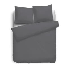 Eleganzzz Dekbedovertrek Flanel Uni - antraciet 240x200/220cm