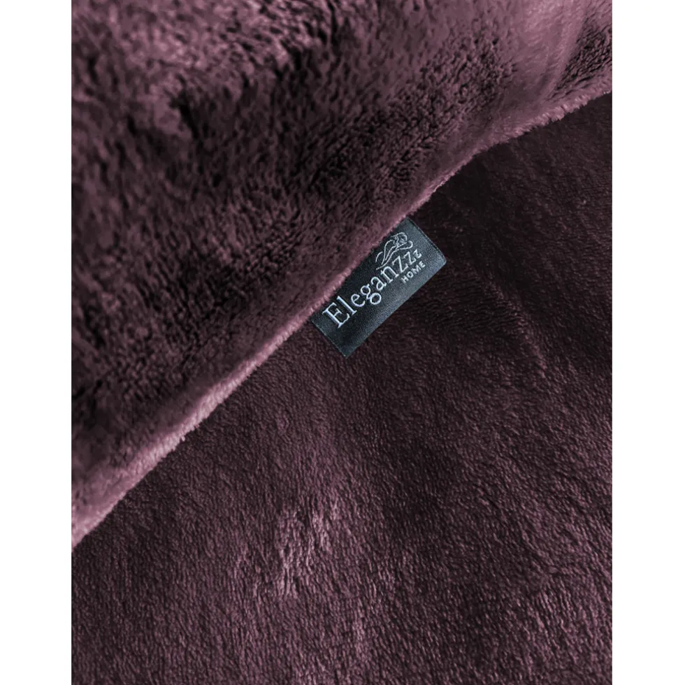 Eleganzzz Dekbedovertrek Flanel Fleece - bordeaux 140x200/220cm