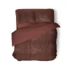 Eleganzzz Dekbedovertrek Flanel Fleece - rose brown 200x200/220cm