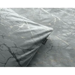 Eleganzzz Dekbedovertrek Marbel Foil Velvet - grey 200x200/220cm