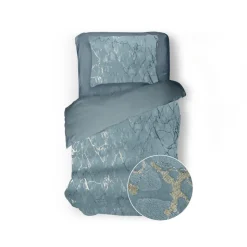 Eleganzzz Dekbedovertrek Marbel Foil Velvet - mineral 140x200/220cm