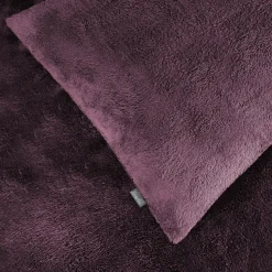 Eleganzzz Dekbedovertrek Teddy Pluche - bordeaux 200x200/220cm