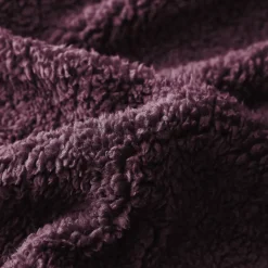 Eleganzzz Dekbedovertrek Teddy Pluche - bordeaux 200x200/220cm