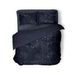 Eleganzzz Dekbedovertrek Crushed Velvet - royale blue 200x200/220cm