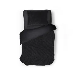 Eleganzzz Dekbedovertrek Jacquard Rabbit Fur - black 140x200/220cm