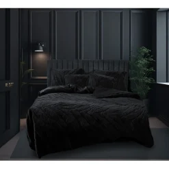 Eleganzzz Dekbedovertrek Jacquard Rabbit Fur - black 140x200/220cm
