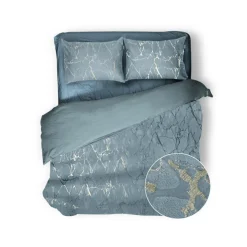 Eleganzzz Dekbedovertrek Marbel Foil Velvet - mineral 200x200/220cm