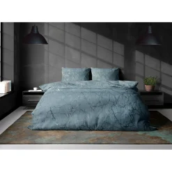Eleganzzz Dekbedovertrek Marbel Foil Velvet - mineral 200x200/220cm