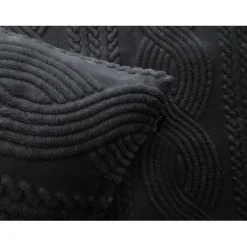 Eleganzzz Dekbedovertrek Jacquard Teddy Pluche - dark grey 200x200/220cm