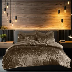 Eleganzzz Dekbedovertrek Crushed Velvet - gold 140x200/220cm