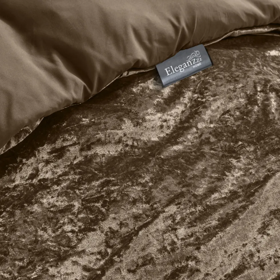 Eleganzzz Dekbedovertrek Crushed Velvet - gold 140x200/220cm