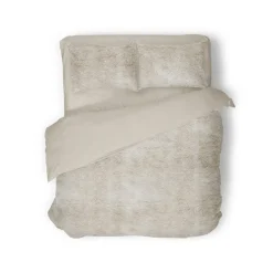 Eleganzzz Dekbedovertrek Flanel Fleece - beige 200x200/220cm