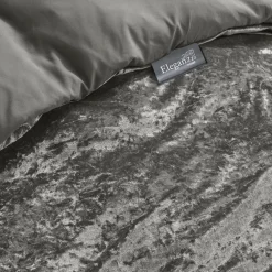 Eleganzzz Dekbedovertrek Crushed Velvet - dark grey 140x200/220cm