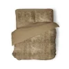 Eleganzzz Dekbedovertrek Flanel Fleece - gold 240x200/220cm